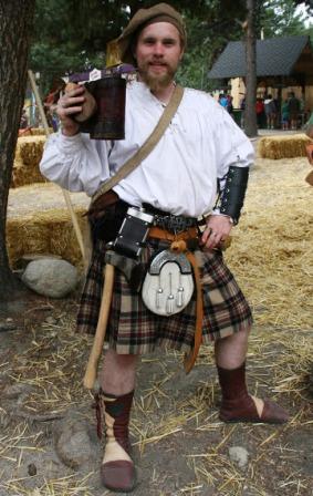 Scottish kilt custom mens buffalo moccasins