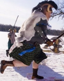 LARP barbarian running mens custom boots