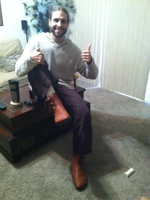 mens 3 button tobacco custom moccasins