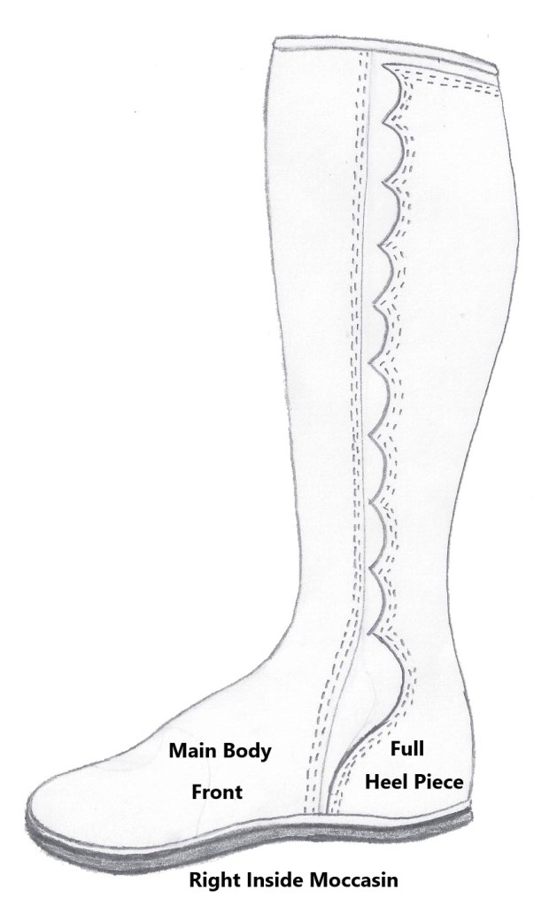 drawing inside moccasin anatomy