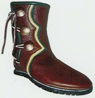 Chocolate Buffalo Leather 3 Button Handmade&nbsp;Moccasin