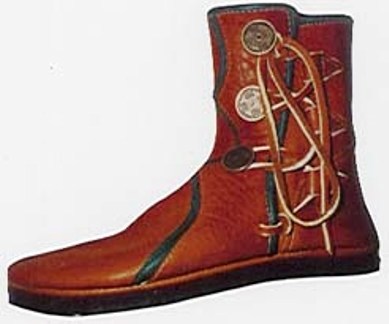 Custom Handmade Tobacco Buffalo 3 Button Moccasin&nbsp;Boot