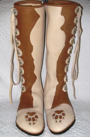Kneehigh Wolf Paws Buffalo Handmade Moccasin&nbsp;Boots