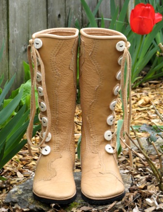 Sandman Knee High Buffalo Leather Handmade&nbsp;Moccasins